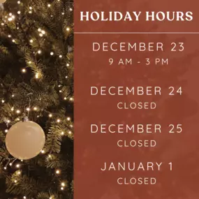 Holiday Hours!