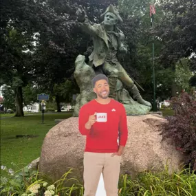 After his visit to Oriskany Battlefield earlier this summer, Jake has been trying to learn more about famous American war hero, General Nicholas Herkimer!! Earlier this week, he was able to visit the General’s historic statue in Myers Park! (Which has been there since 1907)!! He learned that General Herkimer was born and raised right here in German Flatts! (Remember, our friend Jake is new to the area!)