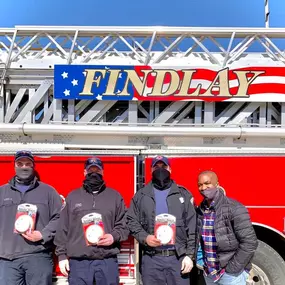 Smoke Alarms save lives, and so do these guys! Happy to drop off some supplies to our Findlay Fire Department today - we appreciate all you do!