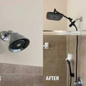 Shower Head Upgrade - Before & After