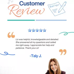 Customer service that goes the extra mile!
Liz made sure every question was answered with care and clarity, right when it mattered most. Thank you for your patience and help, Liz!