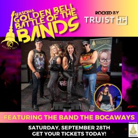 So excited to perform in Boca Raton September 28th. The Lion has Awoken and not going back to Den. Can’t wait to rock Season 6 TRUIST Golden Bell Battle of the Bands get your tickets today!