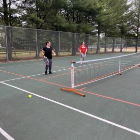 We had a great time with our Pickle Ball Lessons!!  Nothing says team bonding like a little sweat and learning!  Thank You Carson Bozman