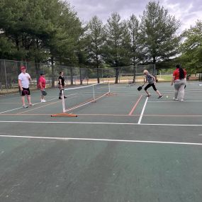 We had a great time with our Pickle Ball Lessons!!  Nothing says team bonding like a little sweat and learning!  Thank You Carson Bozman