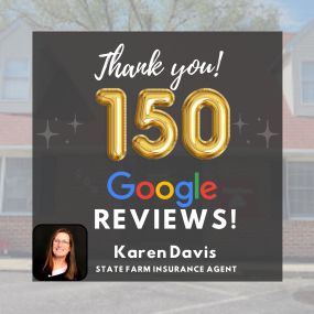 Thank you for 150 Google reviews!! We are so grateful for our wonderful customers and the experiences they have shared!