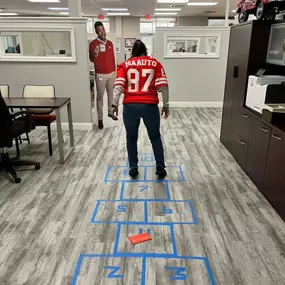 Happy National Fun Day at Work!! We celebrated today with a little “Teams” BINGO, Jump Rope, and Hopscotch!! Congrats to Sam at our Cambridge office for winning BINGO and Cali from our Salisbury Office!!