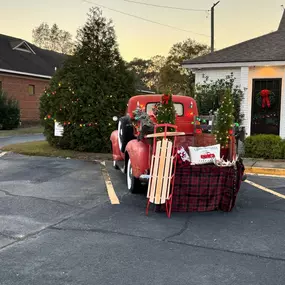 Ole Red is Christmas ready. Y’all come take a photo and tag us. Our tree has outgrown its lights, but we will have them fixed tomorrow.
Merry Christmas