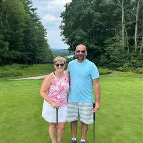 Supporting @universityofsouthernmaine Athletics and playing in their golf tournament with Josh was such fun! Thank you USM for hosting a great event. Getting out into the community is one of my favorite things to do! #InsuredWithJulie #portland #Golf #USM #UniversityofSouthernMaine #Maine #jakefromstatefarm