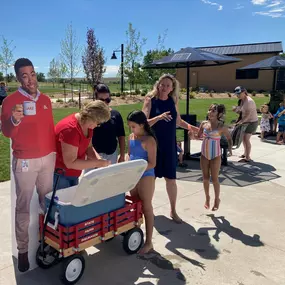 Fun at Coal Creek Park. Helping our community stay cool with icy, cold treats.