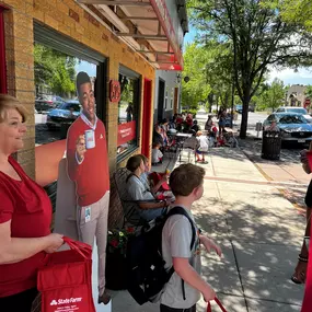 Erie Summer Camp participants popped by to pick up their goodie bags.