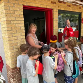 Erie Summer Camp participants popped by to pick up their goodie bags.