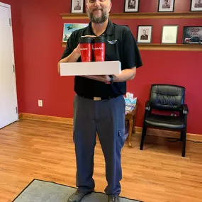 Our office had fun for Good Neighbor Day. We wanted to support our small businesses in Waterloo. We know it's been a rough year and a half and wanted to spread some kindness. Thank you to Ahne's Bakery for providing delicious donuts. We hope it put a smile on your face. We couldn't get to everyone but know that we support all of you!