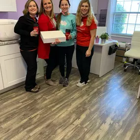 Our office had fun for Good Neighbor Day. We wanted to support our small businesses in Waterloo. We know it's been a rough year and a half and wanted to spread some kindness. Thank you to Ahne's Bakery for providing delicious donuts. We hope it put a smile on your face. We couldn't get to everyone but know that we support all of you!