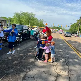 What a morning at the World's Biggest Fish Fry Parade! Saying I had a blast would be an understatement. Sure, I was drenched in sweat from head to toe and felt like I might pass out from the heat, but every moment was worth it! Being the State Farm Neigh-bear was an absolute thrill! 
Thank you to everyone for the hugs, high-fives, and snapping photos with me. The Michael Sargent - State Farm Agent team is so blessed to be a part of such a fun and loving community!