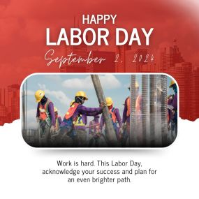 Wishing you a peaceful Labor Day. Thank you for all your efforts!