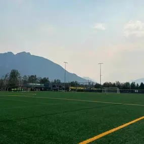 What a view for soccer, sans smoke