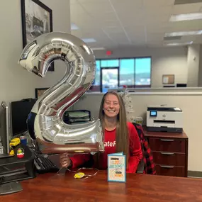 We'd like to take a minute and wish Jen a happy 2nd anniversary with our agency! Her loyalty to our agency and policyholders, her willingness to learn something new every day, and her ability to keep us laughing are just SOME of her best qualities. Thanks for all that you do, Jen!