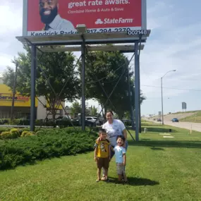 Daniela and her kids stopped by my billboard