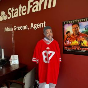 Jake and everyone at Adam Greene State Farm getting ready for The Big Game!