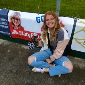 When you sponsor your local baseball team. Humboldt Crabs Baseball and your daughter is proud of you.