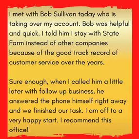 Way to go Bob! Rest assured - you're in good hands with Team Carlton!