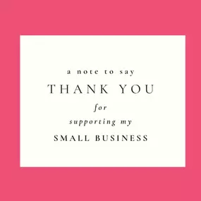 It's National Small Business Day and we want to thank you for supporting our small business!  We truly value your business and hope to work with you for many years to come.