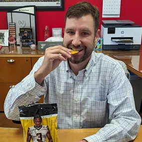 It's National Chip Day!  Our fav chips are Red Hot Riplets - specifically the Luther Burden version. They don't last long in the office.  What's the chip you can't stop eating?