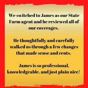 We agree - James is professional, knowledgeable, and just plain nice!