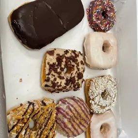 It's National Doughnut Day!  We made sure to place an advance order with @vincentvandoughnut - they're our fav! Even Gus got in on the action with his very own  dog-nut.