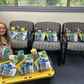 Aynsley has been busy making our baskets for our “BACK TO SCHOOL GIVEAWAY” We would like to give our wonderful teachers a gift basket to help get ready for back to school! The Chick Fil A Queen City Centre also donated a sandwich of your choice card to go along and support or wonderful teachers! Local teachers, Stop by August 6-16, 2024, to grab a back to school basket for your classroom, get a picture with Jake and say hello while supplies last! We can’t wait to see all of our wonderful teacher