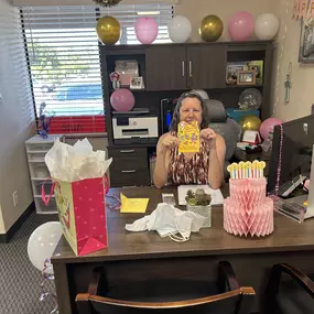 A little late but we got to celebrate our awesome office manager Shelly's birthday last week. #duggerhasyoucovered #teamdugger #happybirthday