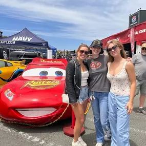 Saturdays are for the races! Jane recently went to a race and got some pics with a very famous racecar, I've heard he's even been featured in a couple of movies! You may not have a racecar, but your coverage is still important. Have you reviewed your car insurance lately?
#Racecar #LightningMcQueen #Kachow #Saturday #Race #StateFarm