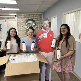 Thank you Katie Figueroa-State Farm Agent for donating water bottles towards the Drive for School Supplies!