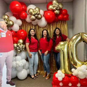 Today marks 10 years I opened my State Farm Agency. My team went all out celebrating my 10 years! Thank you ladies! You are so incredibly special!