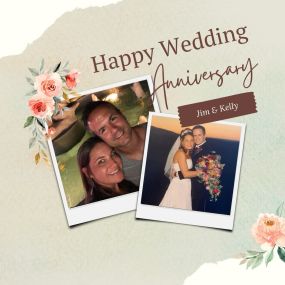 We are celebrating the wedding anniversary of Jim and Kelly. We would like to wish them a happy anniversary!