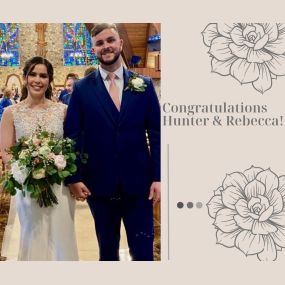 Congratulations, Hunter and Rebecca, on your wedding; we wish you all the best! Cheers to a happy and healthy life together!