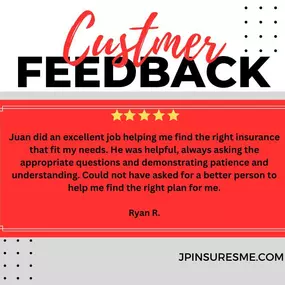 What an amazing ⭐️⭐️⭐️⭐️⭐️ review for Juan! This is exactly what our team works hard at daily insuring each customer gets the right plan for them specifically. Way to go Juan!????