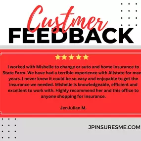 Thank you, JenJulian, for the amazing review! Our team works hard to provide excellent service, and we are thrilled to hear that our team delivered on your policies!