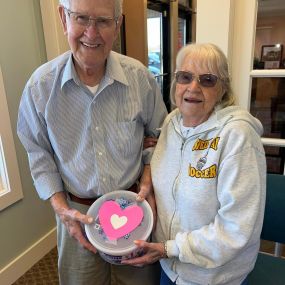 Please say hello to Vernis and Ramona Godfrey! They always share goodies with us for the holidays. They have been with State Farm for 40 years. I had the pleasure of listening to them tell their love story today. They met in 1949, and married 3 weeks after they met! 75 years of marriage. They shared how happy of a life they lived and their love and admiration for each other. We should all be so lucky! It brought a tear to my eye for sure! Shared with permission from both of them. #happyvalentine