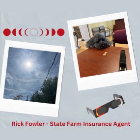 Rick Fowler - State Farm Insurance Agent 
Solar Eclipse from Orlando at 4PM and Bailey the desk shark!