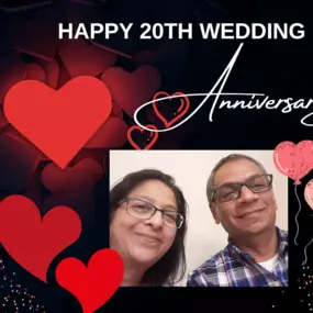 Twenty years later, and still going strong! Congratulations, Mimi and Shaun, on this amazing milestone!