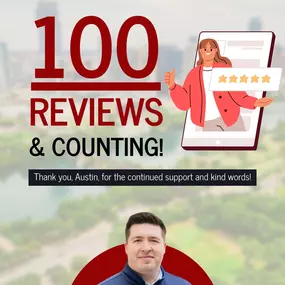 We’re excited to share a big milestone: 100 reviews from our amazing Good Neighbors! Each review means the world to us. It reflects the care we put into helping with everything from first cars to new homes, big life changes, and everyday moments in between.
Serving Austin and the surrounding communities has been an incredible journey, and we’re proud to be your go-to local team. Here’s to the next 100!
