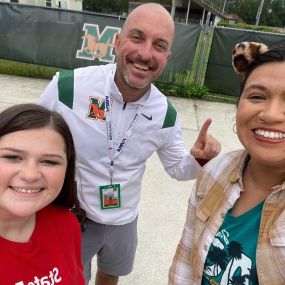 Kat & Kaylee delivering Chick-fil-A to the football team at Mandarin High! Go Mustangs!!!!