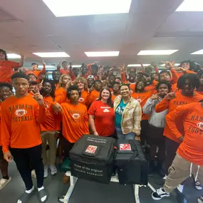 Kat & Kaylee delivering Chick-fil-A to the football team at Mandarin High! Go Mustangs!!!!