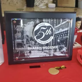 Celebrating 5 years of being a State Farm Agent! Thank you to all of our customers and the community for your support in making our dream of owning a business a reality!