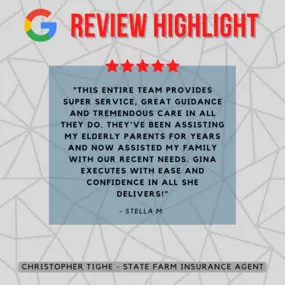 Christopher Tighe - State Farm Insurance Agent
Review highlight