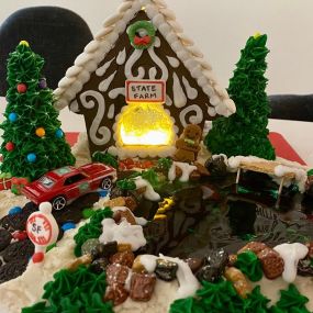 Enterprise Rental Car held a Gingerbread Making Contest with a few local State Farm offices, and guess who won? Thanks to my office manager, Sarah Crabtree, WE ARE THE CHAMPIONS!