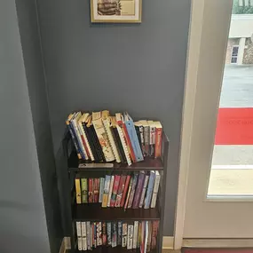 We now have a Little Free Library in the office. Come check it out!