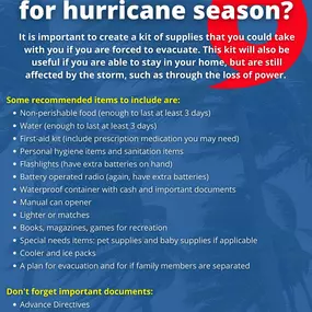 Are you prepared for hurricane season?