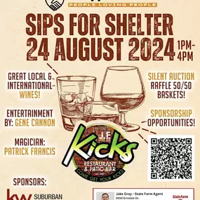 ???? Exciting Announcement! ????????

We are thrilled to share that our agency has partnered with A1 Opportunities Inc , a remarkable non-profit organization dedicated to putting an end to homelessness in our community. ????????

Join us on August 24th at JF Kicks Restaurant & Patio Bar for an unforgettable evening filled with wine tasting, a silent auction sponsored by local businesses, live music performances, and so much more. ????????

By attending this event, you'll not only have a great ti